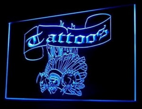 Tattoo Indian Head LED Neon Sign